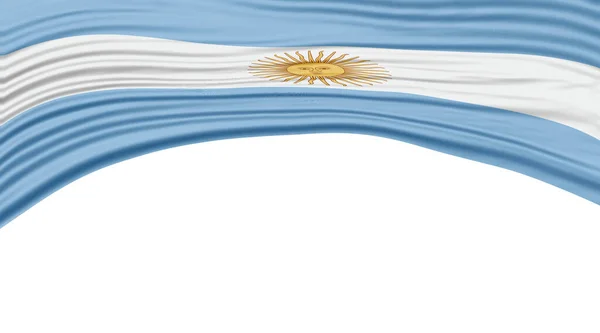 Ola Bandera Argentina Ruta Nacional Recorte Bandera — Foto de Stock
