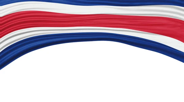 Fala Flagi Kostaryki Krajowa Ścieżka Wycinania Flag — Zdjęcie stockowe