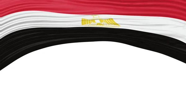 Mısır Bayrak Dalgası Ulusal Bayrak Kırpma Yolu — Stok fotoğraf