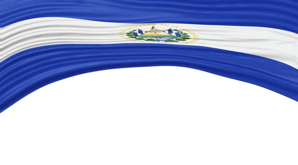Флаг Сальвадора Волна Государственный Флаг Клипинг Путь — стоковое фото