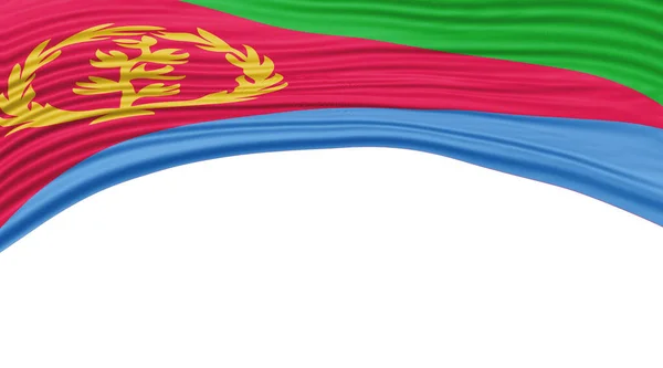 Onda Bandera Eritrea Ruta Recorte Bandera Nacional — Foto de Stock