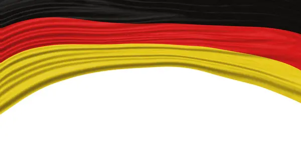 Alemanha Bandeira Onda Bandeira Nacional Clipping Path — Fotografia de Stock