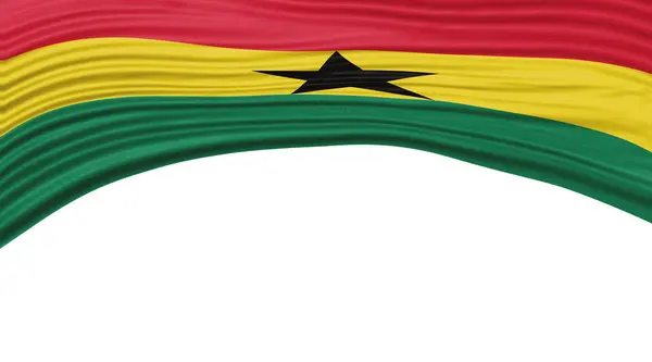 ガーナの旗の波 国旗クリッピングパス — ストック写真