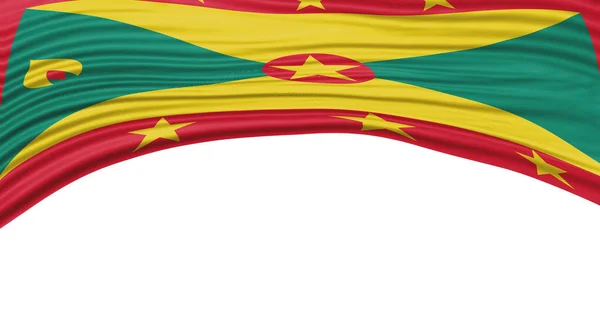 Grenada Zászló Hullám Nemzeti Zászló Vágási Útvonal — Stock Fotó