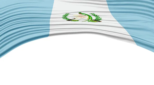 Флаг Гватемалы Волна Национальный Флаг Клипинг Путь — стоковое фото