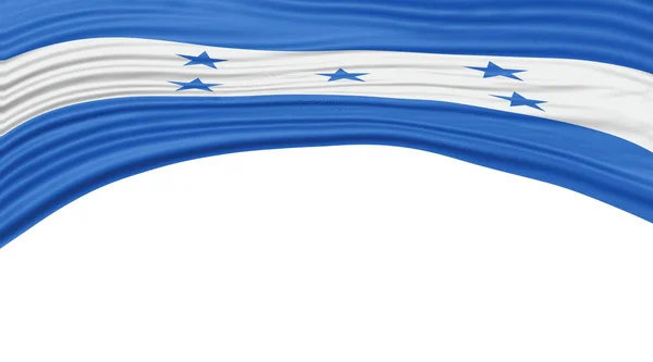 Onda Bandera Honduras Ruta Nacional Recorte Bandera — Foto de Stock