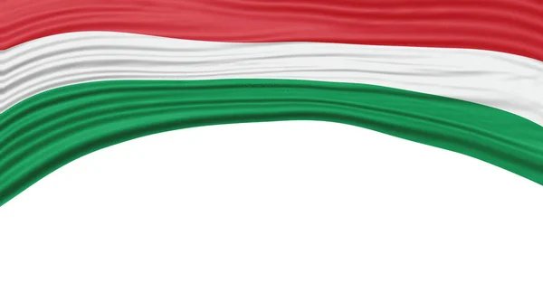 Hungria Bandeira Onda Bandeira Nacional Clipping Path — Fotografia de Stock