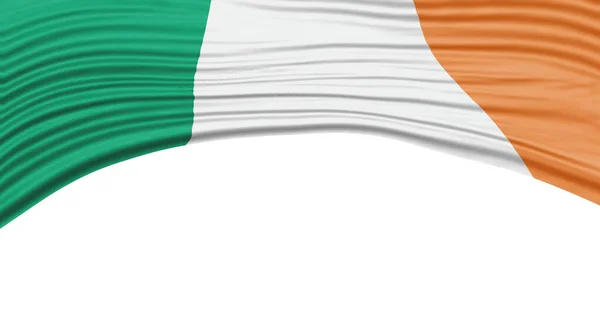 Irlanda Bandera Wave Ruta Nacional Recorte Bandera —  Fotos de Stock