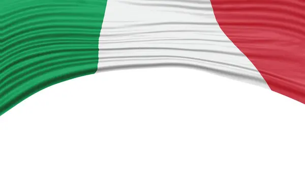 Włoska Fala Flagowa Krajowa Ścieżka Wycinania Flag — Zdjęcie stockowe