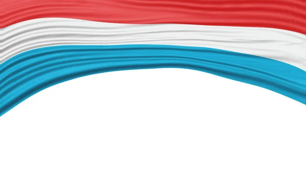 Luxemburger Fahnenwelle Nationaler Fahnenschnitt Pfad — Stockfoto