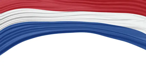 Holanda Bandeira Onda Bandeira Nacional Clipping Path — Fotografia de Stock