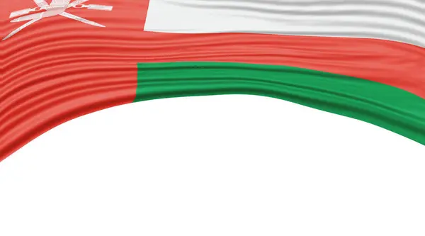 Oman Flag Wave National Flag Clipping Path — Stock Photo, Image