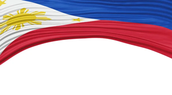 Philippines Flag Wave National Flag Clipping Path — Stock Photo, Image