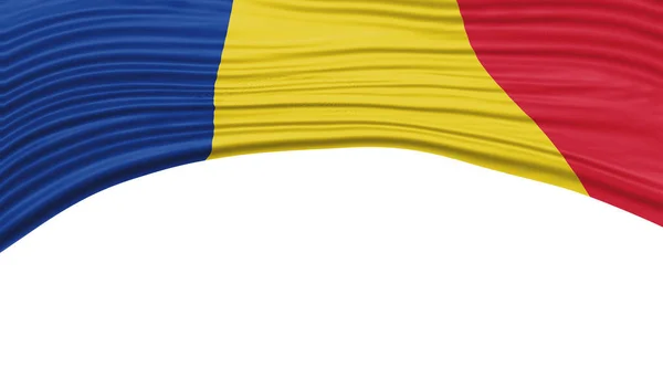 Волна Флага Румынии Путь Высечения Государственного Флага — стоковое фото