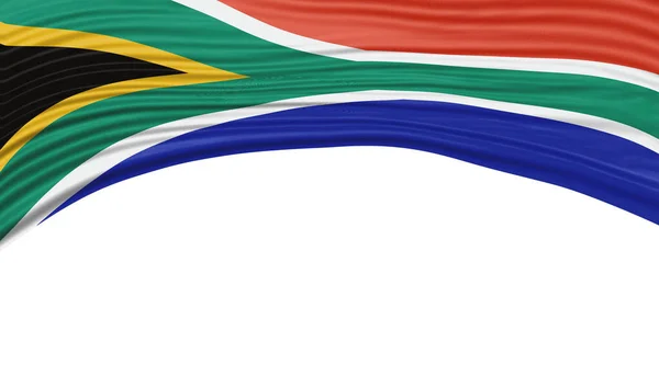 Sud Africa Bandiera Sventola Sentiero Nazionale Ritaglio Della Bandiera — Foto Stock