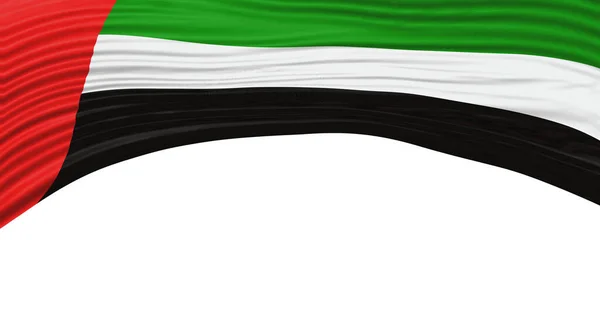 Flaggenwelle Der Vereinigten Arabischen Emirate Nationaler Fahnenschnitt Pfad — Stockfoto