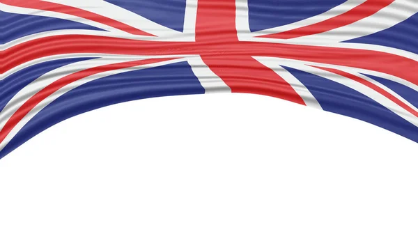 Reino Unido Bandeira Onda Bandeira Nacional Clipping Path — Fotografia de Stock