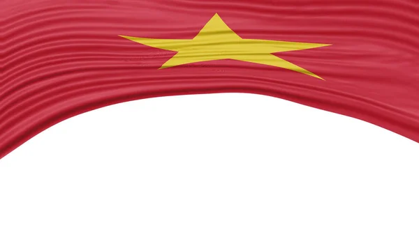 Vietnam Flag Wave National Flag Clipping Path — Stock Photo, Image