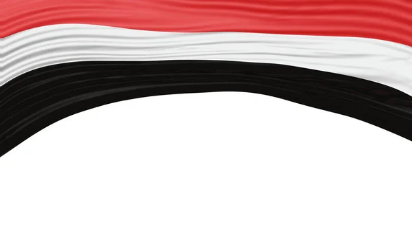 Κύμα Σημαίας Υεμένης Εθνική Σημαία — Φωτογραφία Αρχείου