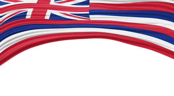 Hawaii State Flag Wave Hawaii Flag Clipping Path — Stock fotografie