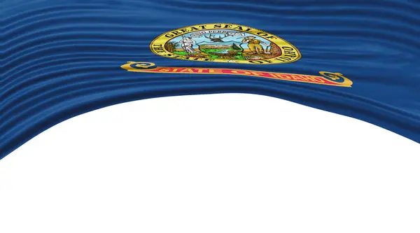Idaho State Flag Wave Idaho Flagga Klippväg — Stockfoto