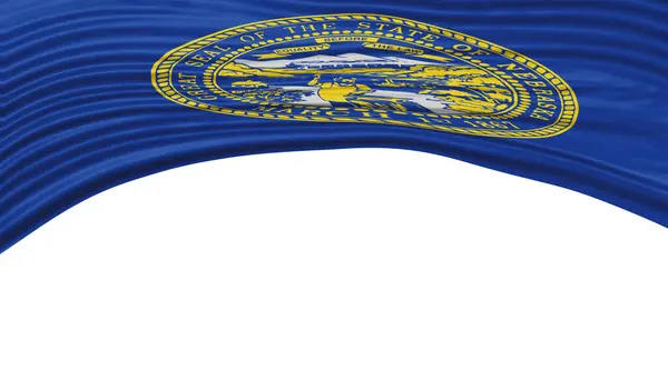 Nebraska State Flag Wave Nebraska Flag Clipping Path — Stock Photo, Image