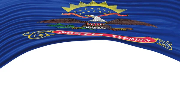 North Dakota State Flag Wave North Dakota Flag Clipping Path — Fotografia de Stock