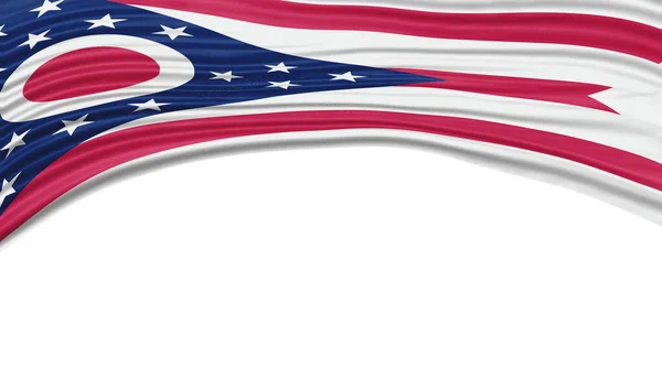 Штат Огайо Флаг Волны Огайо Клиппинг Путь — стоковое фото