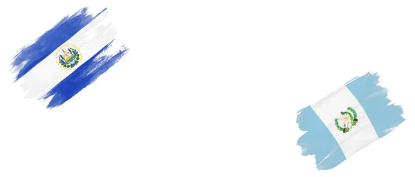 เอลซ ลวาดอร และก วเตมาลาธงบนพ นหล ขาว — ภาพถ่ายสต็อก