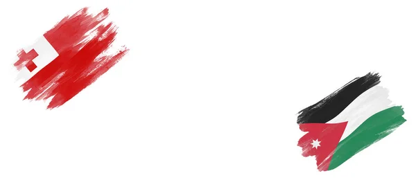Тонга Джордан Прапори Білому Тлі — стокове фото