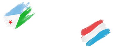 Beyaz Arkaplanda Lüksemburg Bayrakları