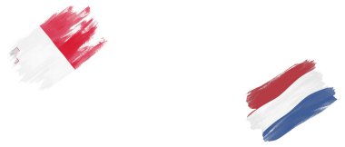 Beyaz Arkaplanda Malta ve Hollanda Bayrakları