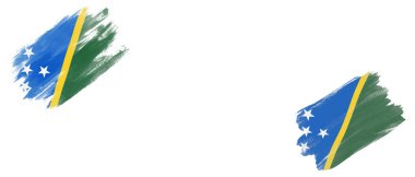 Solomon Adaları ve Solomon Adaları Beyaz Arkaplanda Bayraklar