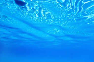 Sualtı Boş Yüzme Havuzu Arkaplanı, Dalgalı Su