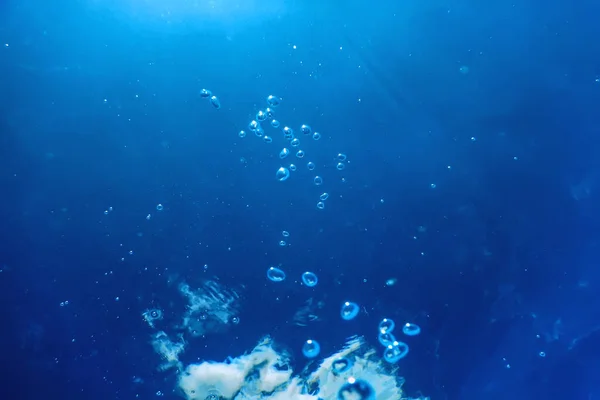 Пузырьки Воздуха Подводные Пузырьки Воздух Водой Фон — стоковое фото
