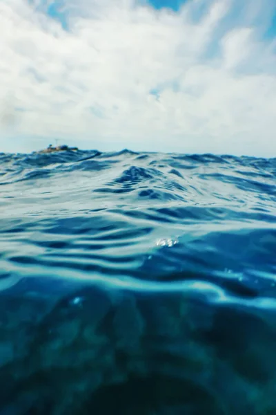 stock image Ocean Blue Water Background, Wave Close Up