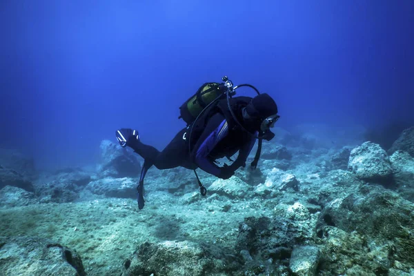 Potápěčské Dno Potápěčský Průzkum — Stock fotografie