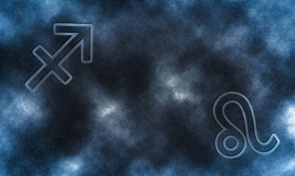 射手座とレオの互換性 ホロスコープシンボル — ストック写真