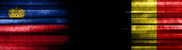 คเทนสไตน และเบลเย ยมธงบนพ นหล — ภาพถ่ายสต็อก