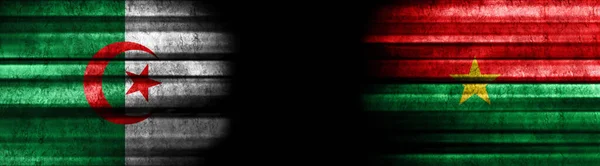 Алжир Буркіна Фасо Прапори Чорному Тлі — стокове фото