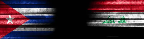 Куби Іраку Прапори Чорному Тлі — стокове фото