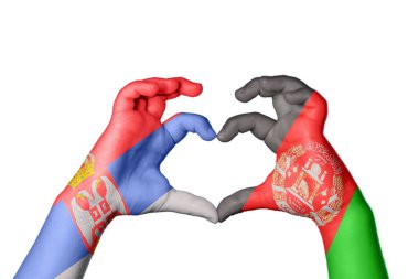 Sırbistan Afganistan Kalbi ve El hareketi kalp yaptı, Kırpma Yolu
