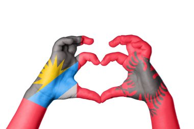 Antigua ve Barbuda Arnavutluk Kalbi, El hareketi kalp yapıyor, Kırpma Yolu