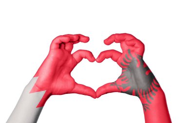 Bahreyn Arnavutluk Kalbi, El hareketi, kalp yapma, Kırpma Yolu