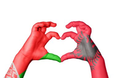 Belarus Arnavutluk Kalbi, El hareketi, kalp yapma, Kırpma Yolu