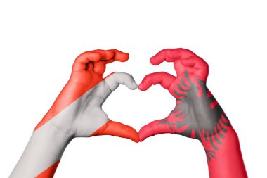 Avusturya Arnavutluk Kalbi ve El hareketi kalp yaptı, Kırpma Yolu