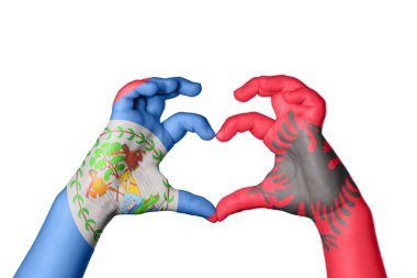 Belize Arnavutluk Kalbi, El hareketi, kalp yapma, Kırpma Yolu