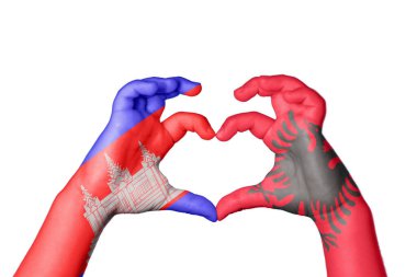 Kamboçya Arnavutluk Kalbi, El hareketi, kalp yapma, Kırpma Yolu