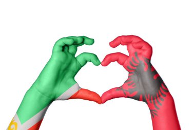 Çeçenistan Arnavutluk Kalbi, El hareketi, kalp yapma, Kırpma Yolu