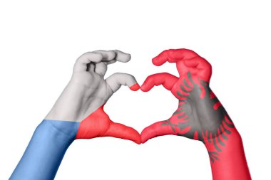 Çek Cumhuriyeti Arnavutluk Kalbi, El hareketi, kalp yapma, Kırpma Yolu